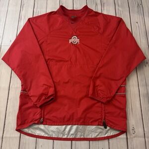 Vintage Ohio State Nike Dri-Fit Pullover Storm Wind Jacket Size Medium Mens‎